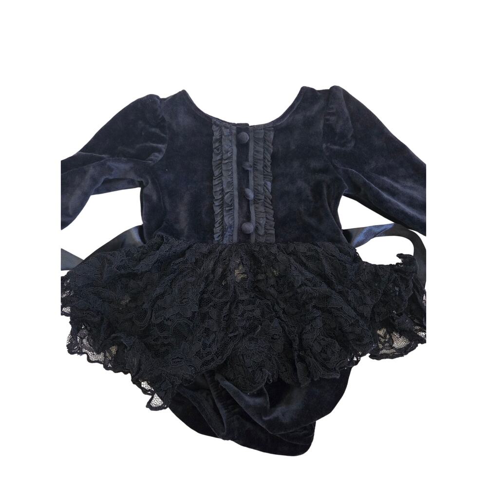 Numi Black Velvet & Lace Dress